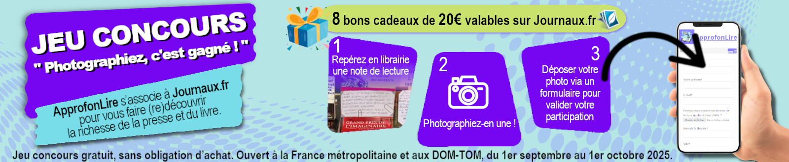 Jeu concours ApprofonLire et Journaux.fr